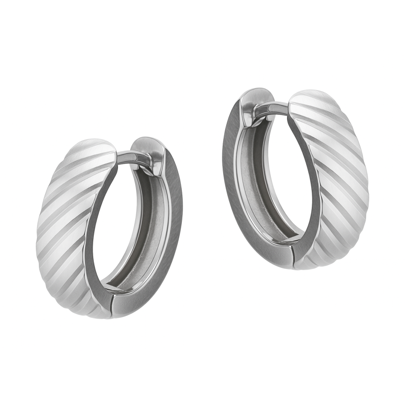 Kolczyki srebrne kółka blaszki z grawerem