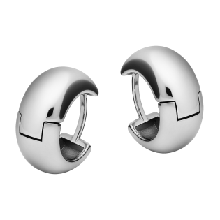 Kolczyki srebrne gładkie blaszki kółka