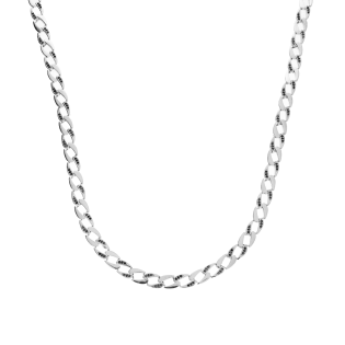 Naszyjnik srebrny pancer z czarnymi cyrkoniami