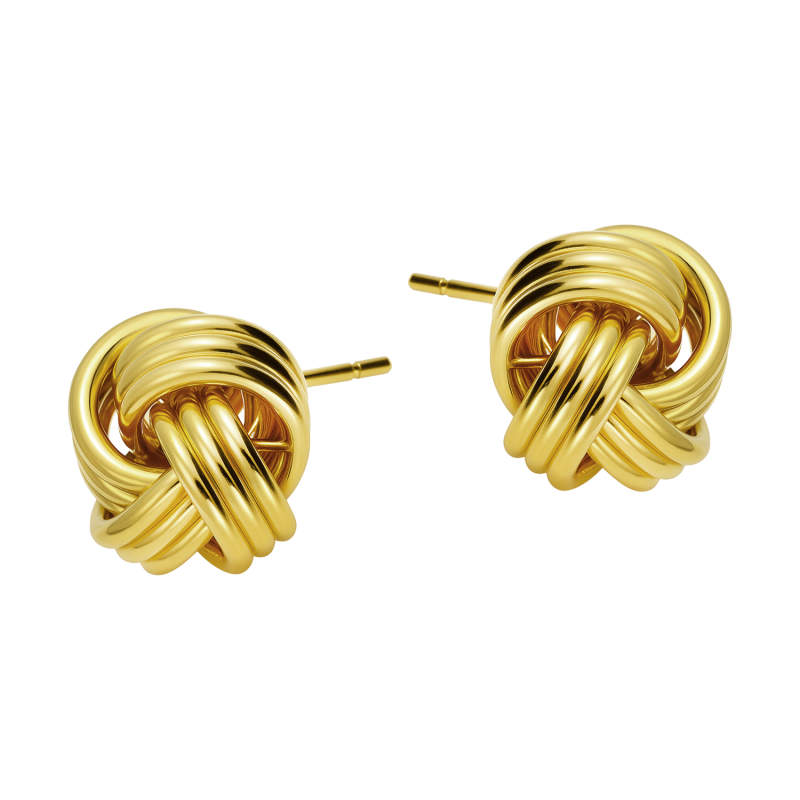 Kolczyki pozłacane motek