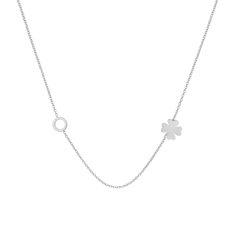 Srebrny naszyjnik koniczynka celebrytka - JubilerSezam.pl