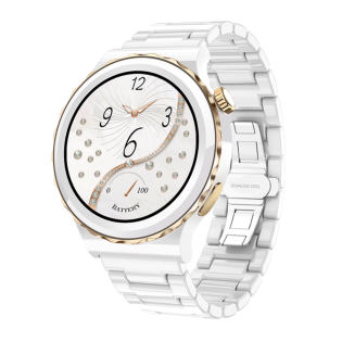 Smartwatch Rubicon RNCE92 złoty ceramiczna bransoleta SMARUB169