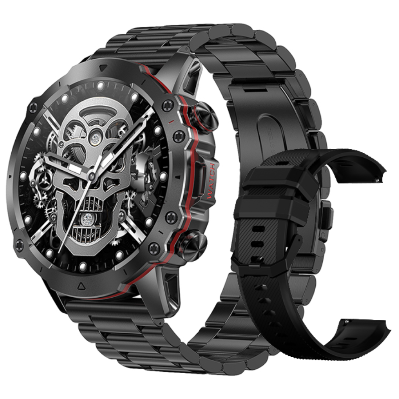 Smartwatch Rubicon RNCF18 czarna bransoleta i czarny silikon SMARUB271