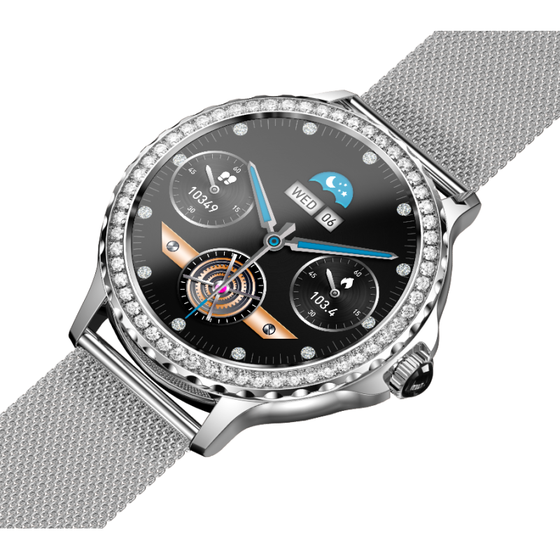 Smartwatch Rubicon RNCF19 Srebrny - Bluetooth Call - JubilerSezam.pl