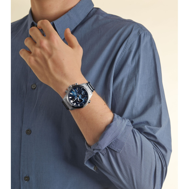 Casio Edifice ECB-30D-2AEF - Męski zegarek sportowy - JubilerSezam.pl