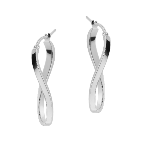 Kolczyki srebrne kółka skręcane