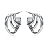 Kolczyki srebrne półkółko potrójne