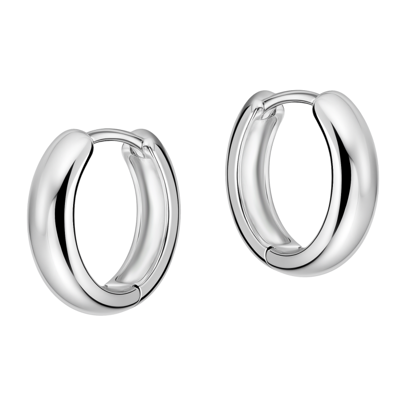 Kolczyki srebrne blaszki kółka