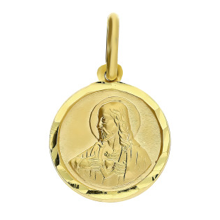 Medalik złoty Szkaplerz dwustronny