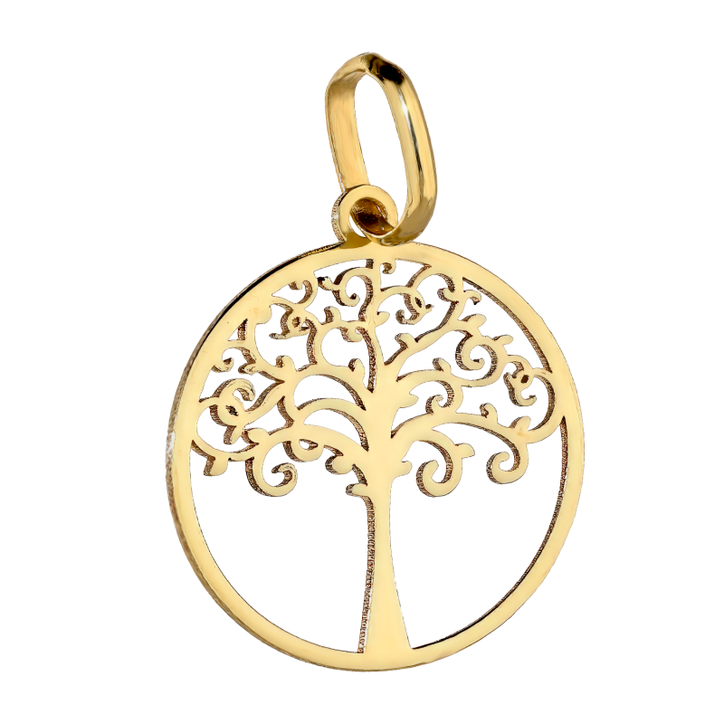 Zawieszka złota ażurowe drzewko w kole próba 333