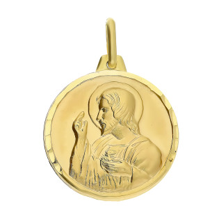 Medalik złoty Szkaplerz w kole próba 585