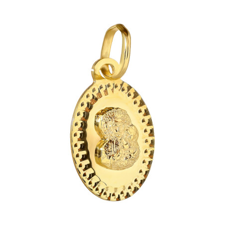 Medalik złoty Częstochowska w ażurowym owalu próba 333