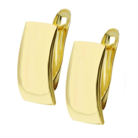 Kolczyki złote gładkie blaszki na angielskie zapięcie