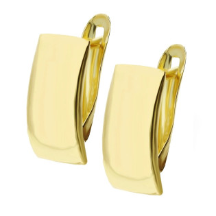Kolczyki złote blaszki gładkie na angielskie zapięcie