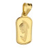 Medalik złoty Główka Matki Boskiej w prostokącie próba 585
