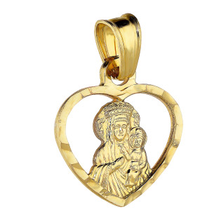 Medalik złoty Częstochowska w sercu