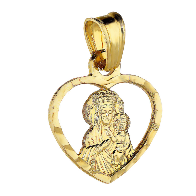 Medalik złoty Częstochowska w sercu