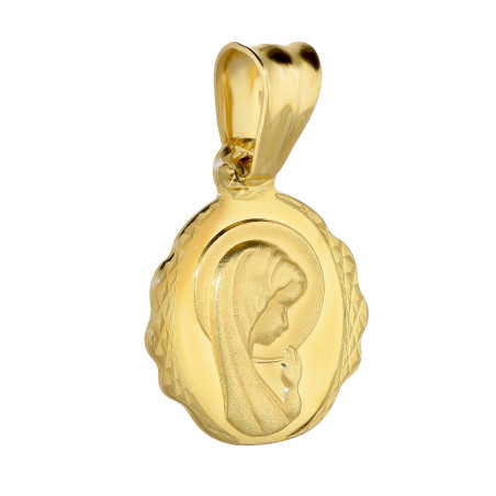 Medalik złoty Matka Boska Modląca próba 585