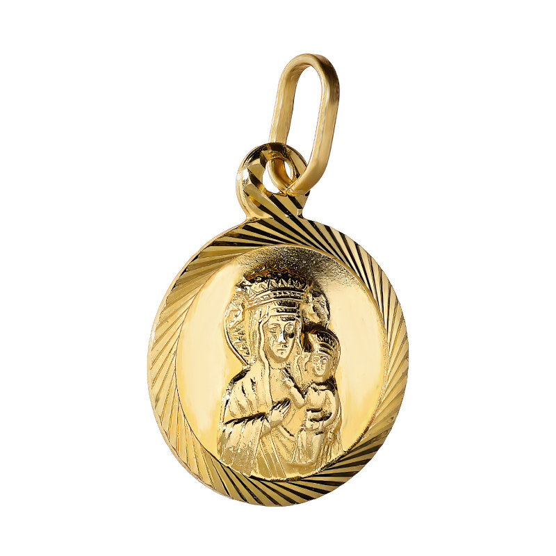 Medalik złoty Częstochowska w kole próba 585