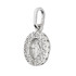Medalik srebrny Niepokalana z białymi cyrkoniami