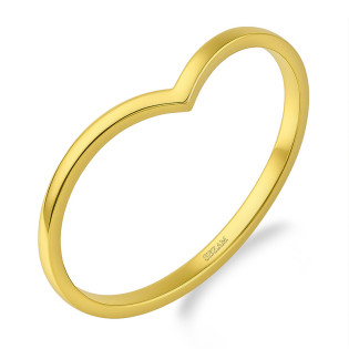 Pierścionek złoty szpic gładki próba 585