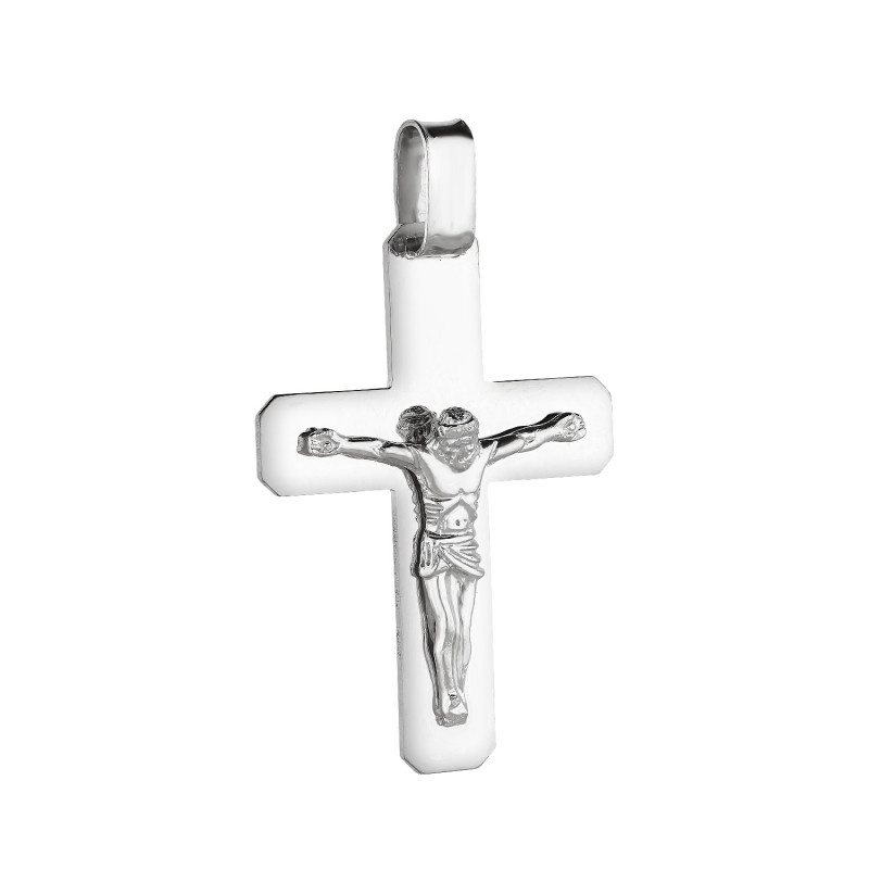 Krzyżyk srebrny z wizerunkiem Pana Jezusa