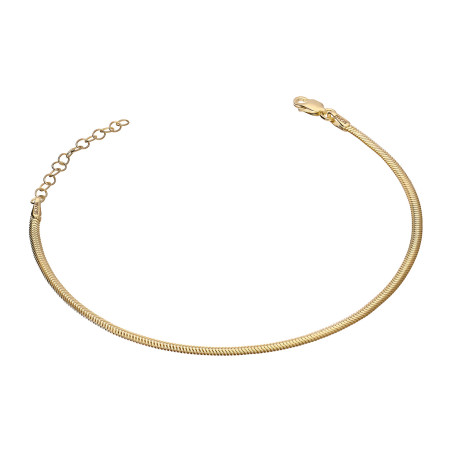 Bransoleta złota snake płaski 2 mm
