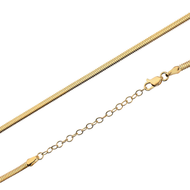 Łańcuszek złoty snake płaski 2,5 mm