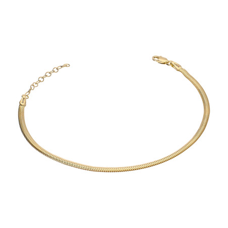 Złota Bransoletka Snake Płaska pr. 585 - JubilerSezam.pl