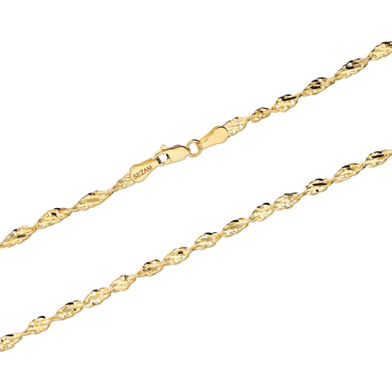 Łańcuszek złoty skrętka próba 585