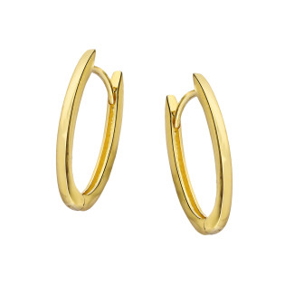 Kolczyki złote kreska owal próba 585