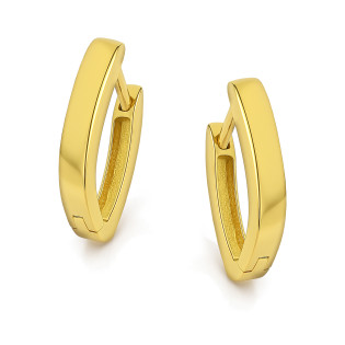 Kolczyki złote kreska gładka próba 585