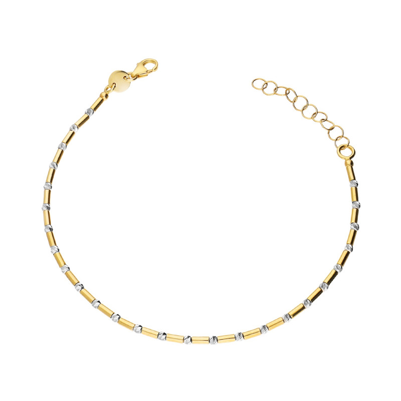 Bransoleta złota walec z kulkami grawerowanymi próba 585