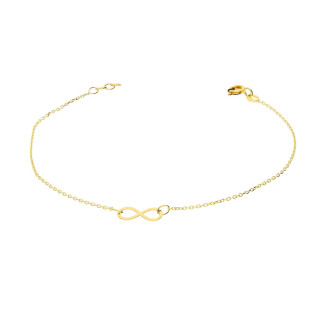 Bransoleta złota nieskończoność na łańcuszku próba 585