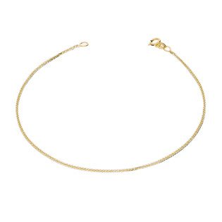 Bransoleta złota na nogę lisi ogon próba 375