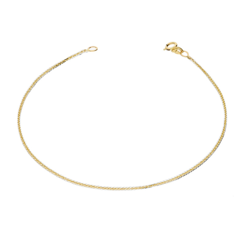 Bransoleta złota na nogę lisi ogon próba 375