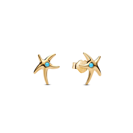 Kolczyki Pandora Rozgwiazdy złote sztyfty 263820C01 - JubilerSezam.pl