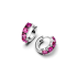 Kolczyki obręcze Pandora wysadzane różowymi kamieniami 293851C02