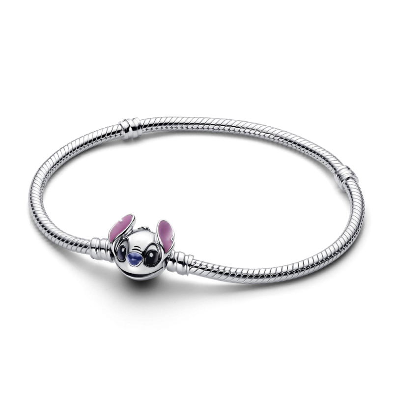 Pandora Disney Bransoletka o splocie wężykowym Stitch 593738C01