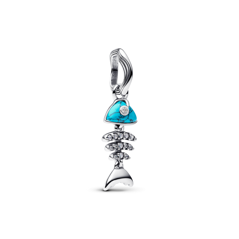 Charms-zawieszka Pandora Turkusowy szkielet ryby 793894C01