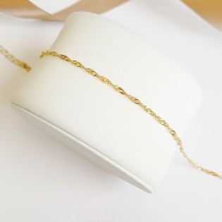 Złoty łańcuszek singapur pr. 375 - JubilerSezam.pl