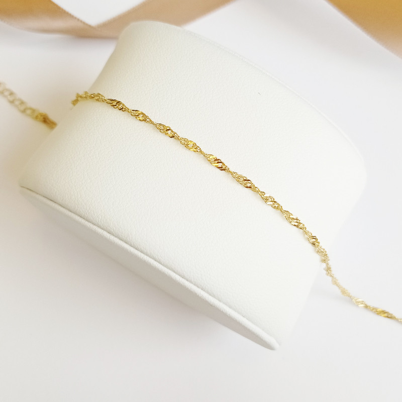 Łańcuszek złoty singapur próba 375