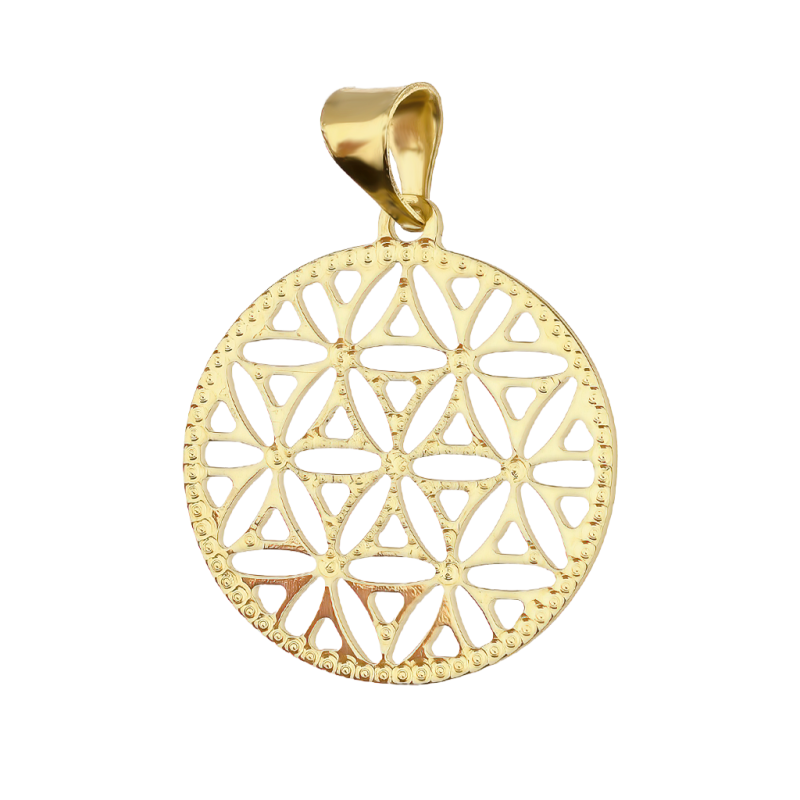 Zawieszka złota drzewo życia w kole próba 585