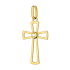 Krzyżyk złoty z białą cyrkonią próba 585