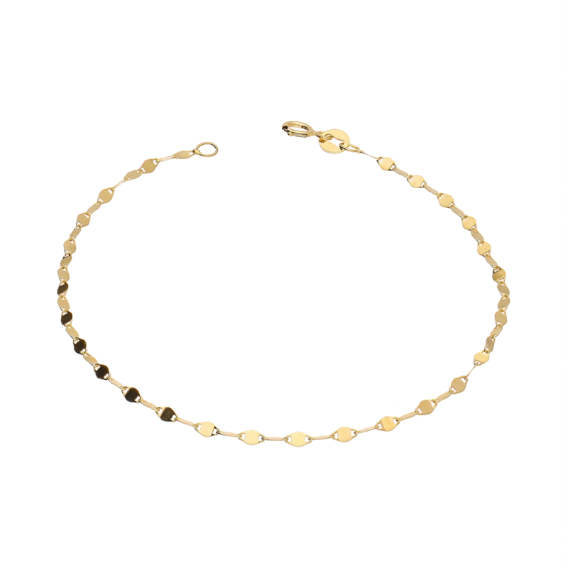 Bransoleta złota blaszki przekładane próba 585