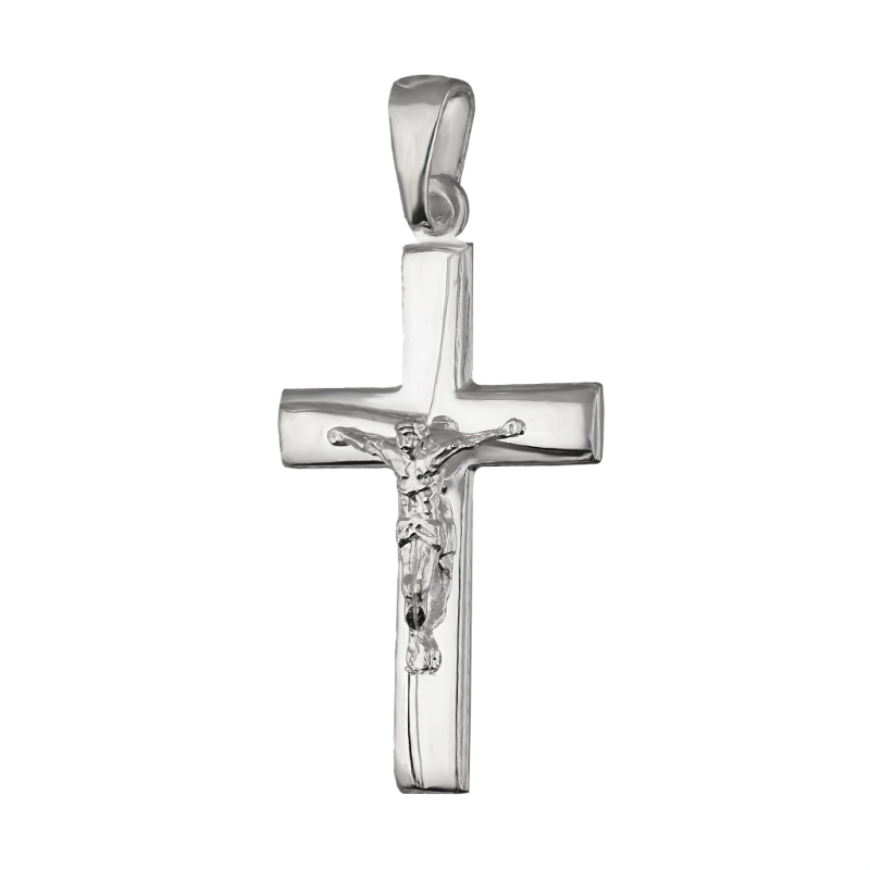 Srebrny Krzyżyk z Panem Jezusem - Symbol Wiary - JubilerSezam.pl