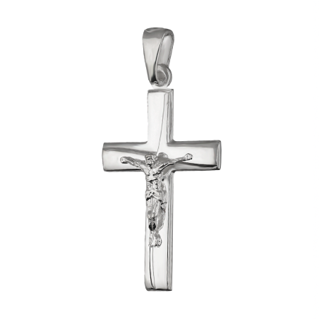 Srebrny Krzyżyk z Panem Jezusem - Symbol Wiary - JubilerSezam.pl
