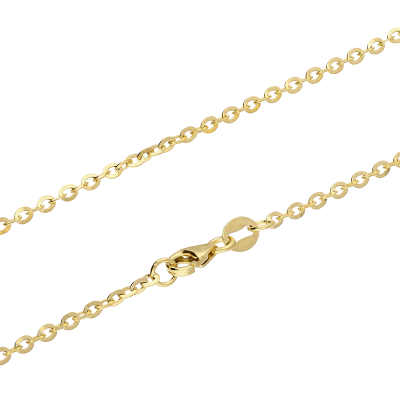 Złoty łańcuszek Rolo pr. 585 - Klasyczny splot - JubilerSezam.pl