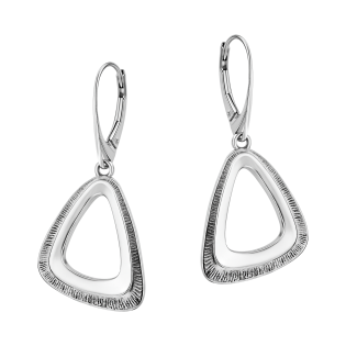 Kolczyki srebrne z obłym trójkątem