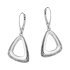Kolczyki srebrne z obłym trójkątem